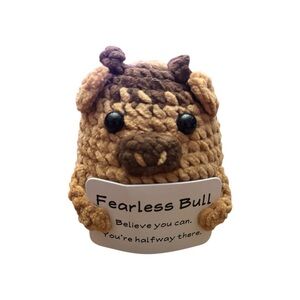 AB INKS Hand Crocheted Animal with Inspirational Message